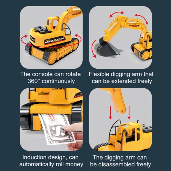 Excavator JCB Piggy Bank